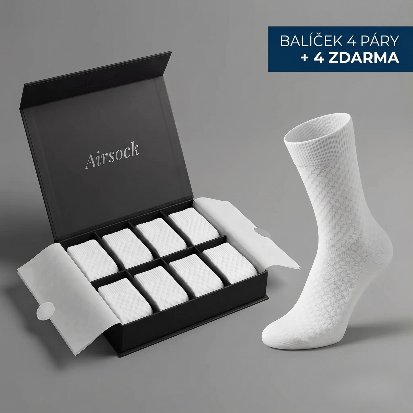 POLOVYSOKÉ PONOŽKY AIRSOCK Z PRÉMIOVÉHO BAMBUSOVÉHO VLÁKNA