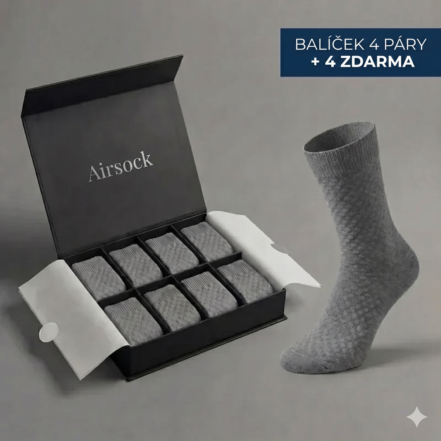 POLOVYSOKÉ PONOŽKY AIRSOCK Z PRÉMIOVÉHO BAMBUSOVÉHO VLÁKNA