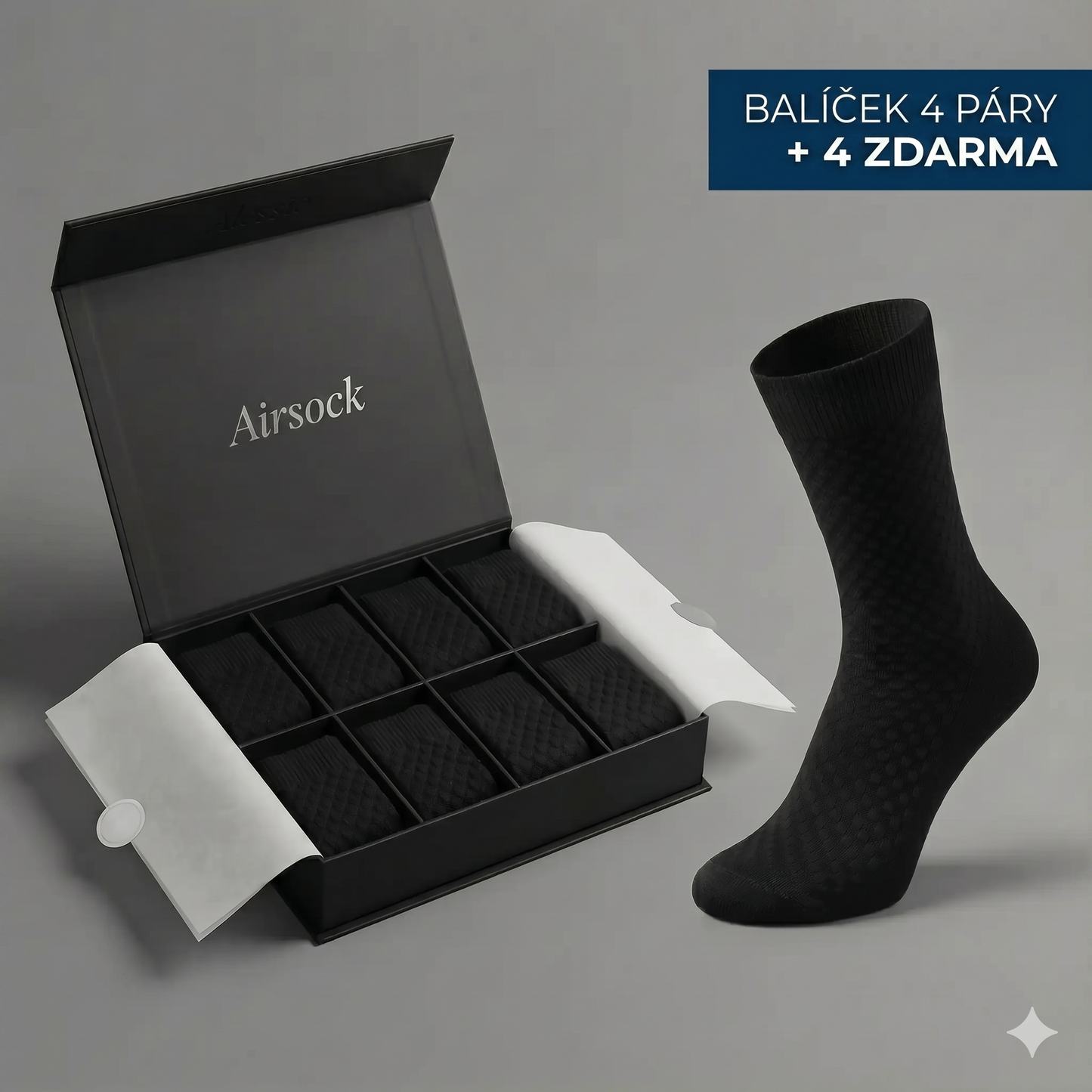 POLOVYSOKÉ PONOŽKY AIRSOCK Z PRÉMIOVÉHO BAMBUSOVÉHO VLÁKNA