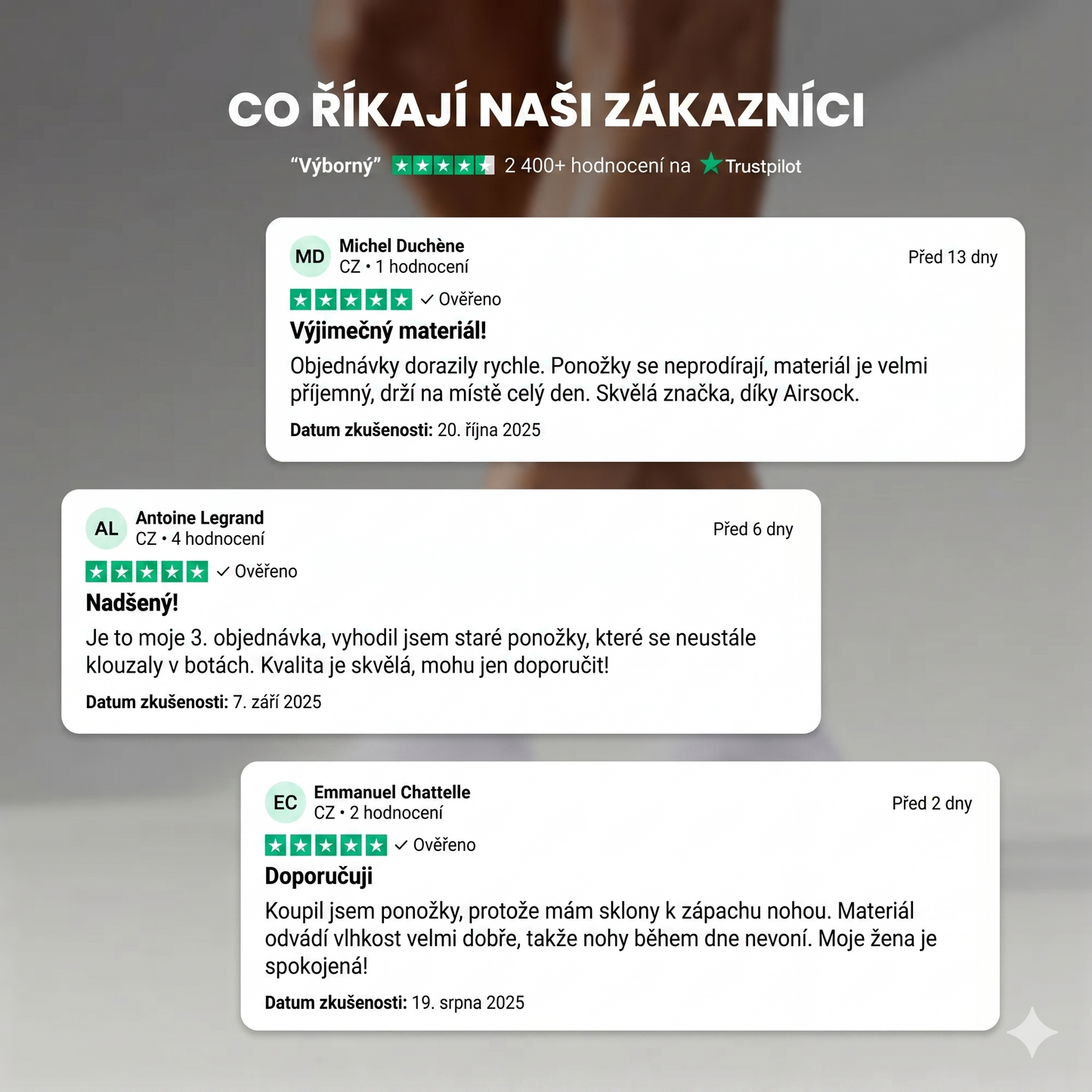 POLOVYSOKÉ PONOŽKY AIRSOCK Z PRÉMIOVÉHO BAMBUSOVÉHO VLÁKNA