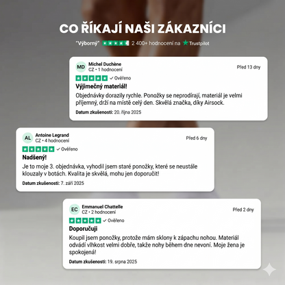 POLOVYSOKÉ PONOŽKY AIRSOCK Z PRÉMIOVÉHO BAMBUSOVÉHO VLÁKNA